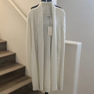 a new day Women's White Cable Knit Cardigan
